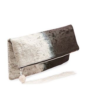 Crushed Velvet Ombré Clutch with Tassel, NWT